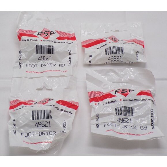 FSP For Whirlpool Kenmore 49621Screw in Dryer Leveling Leg Feet Foot 4-Pack NEW - Picture 1 of 3